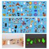 10 Sheets Halloween Temporary Tattoos, Waterproof Kids Tattoos Temporary Pumpkins Zombies Witches Luminous Temporary Tattoos Supernatural Glow Tattoos for Halloween Theme Favors view 1