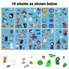 10 Sheets Halloween Temporary Tattoos, Waterproof Kids Tattoos Temporary Pumpkins Zombies Witches Luminous Temporary Tattoos Supernatural Glow Tattoos for Halloween Theme Favors view 3