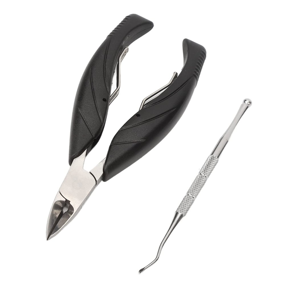 Cuticle Trimmer, Podiatrist Toenail Clippers Professional Thick Ingrown Toe Nail Clipper Pedicure Toenail Cutter Curved Grooming Tool Nail Manicure Cuticle Scissors Cuticle Nippers