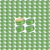 270pcs 0.5 oz / 15ml Bulk Packaging Screw Top Aluminum Tin Jar with Screw Lid and Blank Labels (Green) view 1