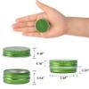 270pcs 0.5 oz / 15ml Bulk Packaging Screw Top Aluminum Tin Jar with Screw Lid and Blank Labels (Green) view 2