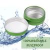 270pcs 0.5 oz / 15ml Bulk Packaging Screw Top Aluminum Tin Jar with Screw Lid and Blank Labels (Green) view 4