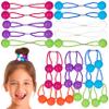 20pc Ponytailers Ponytail Balls Hair Elastics Collection, 18mm Round Opaque Multicolored Twin Hair Beads Bauble Hair Ties Ponytail Holders, Toddler Kids Bobble Hair Tie Value Pack view 1