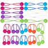 20pc Ponytailers Ponytail Balls Hair Elastics Collection, 18mm Round Opaque Multicolored Twin Hair Beads Bauble Hair Ties Ponytail Holders, Toddler Kids Bobble Hair Tie Value Pack view 2
