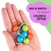 20pc Ponytailers Ponytail Balls Hair Elastics Collection, 18mm Round Opaque Multicolored Twin Hair Beads Bauble Hair Ties Ponytail Holders, Toddler Kids Bobble Hair Tie Value Pack view 4