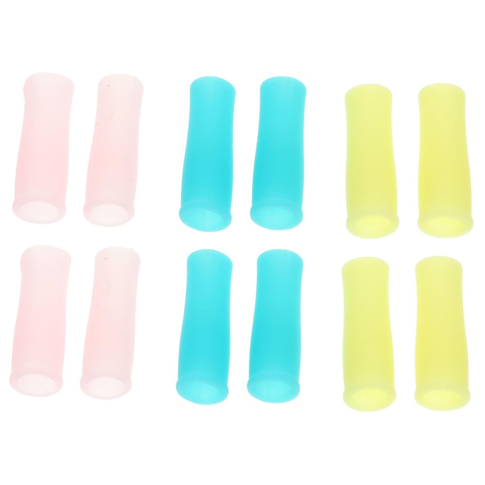 BIUDECO 12 Pcs Non Silicone Handle Covers for Cuticle and Nippers Protective Sleeves for Manicure Tools Fits Cuticle Trimmers and Pushers Multicolor
