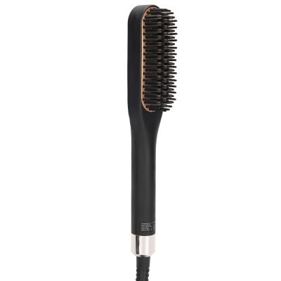 Mini Beard Comb Straight Hair Comb Portable Flat Iron Electric Beard Straightener Comb Multifunctional Beard Straightener Brush for Men (US Plug)
