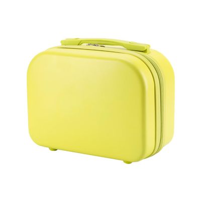 FRCOLOR 1pc Cosmetic Case Travel Closet Organizer for Luggage Makeup Travel Bag Organizer Clear Box Handheld Makeup Bag Train Case Plastic Abs Material Yellow