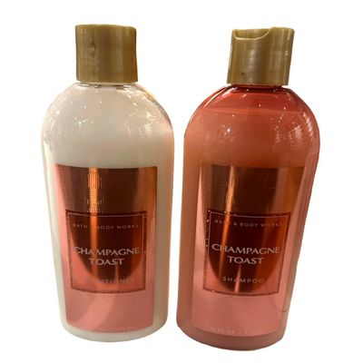 In Fashion Design Bath and body Lotion, Perfume Mist, Shower Gel Fragrance Collection (ChampagneToast ShampooConditionerSet, 2 pc Set)