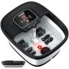 HOSPAN Collapsible Foot Spa with Heat, Bubble, Red Light, and Temperature Control, Foot Bath Massager with 8 Shiatsu Massage Rollers, Pedicure Foot Spa for Relaxation and Stress Relief, Black view 1