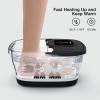 HOSPAN Collapsible Foot Spa with Heat, Bubble, Red Light, and Temperature Control, Foot Bath Massager with 8 Shiatsu Massage Rollers, Pedicure Foot Spa for Relaxation and Stress Relief, Black view 3