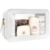 LETGO Clear Makeup Bags, TSA Approved Toiletry Bag with Zipper, Portable Make Up Organizer Traveling Compact Car Bag for Essentials(Clear-White) view 1