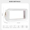 LETGO Clear Makeup Bags, TSA Approved Toiletry Bag with Zipper, Portable Make Up Organizer Traveling Compact Car Bag for Essentials(Clear-White) view 2