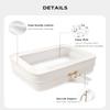 LETGO Clear Makeup Bags, TSA Approved Toiletry Bag with Zipper, Portable Make Up Organizer Traveling Compact Car Bag for Essentials(Clear-White) view 4
