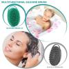 2 Pack Silicone Body Scrubber, Loofah Double-Sided Body Brush,Shower Scrubber and Scalp Massager Shampoo Brush for Sensitive Kids Women Men All Kinds of Skin (Green & Gray) view 3