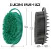 2 Pack Silicone Body Scrubber, Loofah Double-Sided Body Brush,Shower Scrubber and Scalp Massager Shampoo Brush for Sensitive Kids Women Men All Kinds of Skin (Green & Gray) view 4
