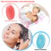 2 Pack Silicone Body Scrubber, Loofah Double-Sided Body Brush,Shower Scrubber and Scalp Massager Shampoo Brush for Sensitive Kids Women Men All Kinds of Skin (Pink & Blue) view 3