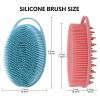 2 Pack Silicone Body Scrubber, Loofah Double-Sided Body Brush,Shower Scrubber and Scalp Massager Shampoo Brush for Sensitive Kids Women Men All Kinds of Skin (Pink & Blue) view 4