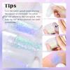 HOSAILY Roll-on Holographic Body Glitter Gel for Face Hair, Chameleon Color Changing Glitter Gel Under Light, Chunky Mermaid Sequins Festival Party Rave Accessories Shimmer Makeup (10# Neon Violet) view 2