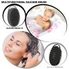 2 Pack Silicone Body Scrubber, Loofah Double-Sided Body Brush,Shower Scrubber and Scalp Massager Shampoo Brush for Sensitive Kids Women Men All Kinds of Skin (Black & Gray) view 3