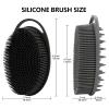 2 Pack Silicone Body Scrubber, Loofah Double-Sided Body Brush,Shower Scrubber and Scalp Massager Shampoo Brush for Sensitive Kids Women Men All Kinds of Skin (Black & Gray) view 4