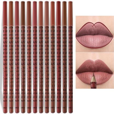 12 Colors Lip Liner Set Lip Liner Pencil Lip Pencil Set Lipstick Sets Long-Lasting Lipstick Lip Liner Creamy Lip Liner Makeup