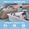 BAGSMART Clear Toiletry Bag, TSA Approved Travel Toiletry Bag Carry On Travel Accessories Bag Airport Airline Quart Size Bags water-resistant Makeup Bag for Women view 3
