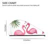UNIOND Palm Leaf and Flamingos Couple Printed Hair Drying Towel Quick Dry Absorbent Coral Velvet Dry Hair Cap with Button Fixed for Drying Long Thick Hair view 4