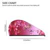 UNIOND Red Flower and Butterfly Printed Hair Drying Towel Quick Dry Absorbent Coral Velvet Dry Hair Cap with Button Fixed for Drying Long Thick Hair view 4