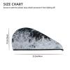 UNIOND Ocean Splash Foam Printed Hair Drying Towel Quick Dry Absorbent Coral Velvet Dry Hair Cap with Button Fixed for Drying Long Thick Hair view 4