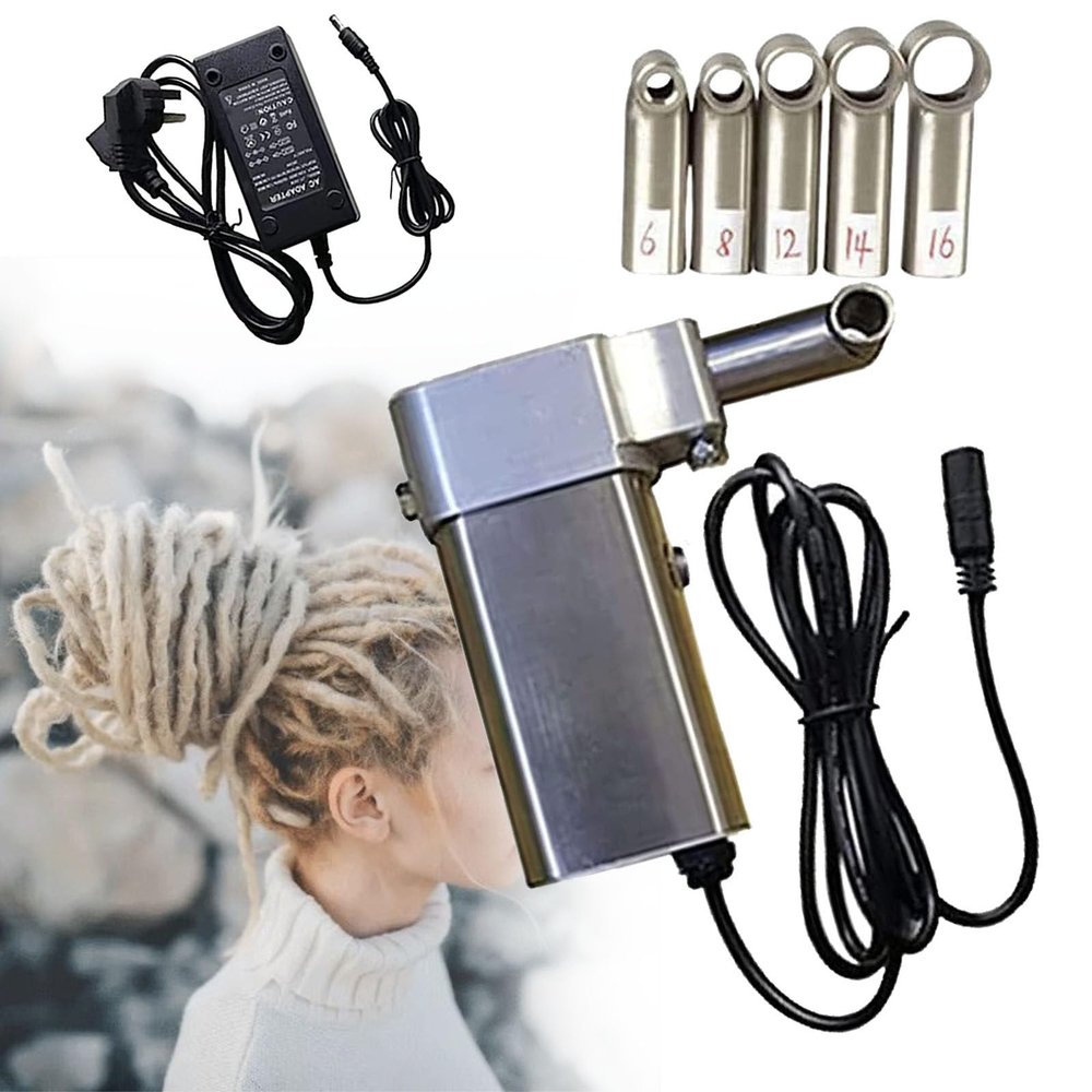 SACLMD Portable Dreadlocks Maker,Machine for Dreadlocks Electric Dreadlock Machine Kit Portable Dreadlocks Machine Dreadlock Maker Machine Quick,10mm