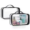 BAGSMART Clear Toiletry Bag, TSA Approved Travel Toiletry Bag Carry On Travel Accessories Bag Airport Airline Quart Size Bags water-resistant Makeup Bag for Women view 1