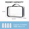 BAGSMART Clear Toiletry Bag, TSA Approved Travel Toiletry Bag Carry On Travel Accessories Bag Airport Airline Quart Size Bags water-resistant Makeup Bag for Women view 2