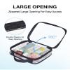 BAGSMART Clear Toiletry Bag, TSA Approved Travel Toiletry Bag Carry On Travel Accessories Bag Airport Airline Quart Size Bags water-resistant Makeup Bag for Women view 3