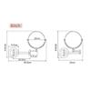 AMHIL Bathroom Makeup Mirrors, Wall Mounted Magnifying Sturdy Double Sided Adjustable Cosmetic Shaving Vanity Extendable Swivel (Size : 7X) view 3