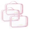 BAGSMART Clear Toiletry Bag, TSA Approved Travel Toiletry Bag Carry On Travel Accessories Bag Airport Airline Quart Size Bags water-resistant Makeup Bag for Women view 1