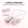 BAGSMART Clear Toiletry Bag, TSA Approved Travel Toiletry Bag Carry On Travel Accessories Bag Airport Airline Quart Size Bags water-resistant Makeup Bag for Women view 3
