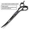 6/7-inch professional hair styling set with sharp blades and easy to trim, suitable for barbers, hair salons, and salon studios. (7 in cutting scissors-B) view 3