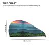 UNIOND Mountain Sunset Printed Hair Drying Towel Quick Dry Absorbent Coral Velvet Dry Hair Cap with Button Fixed for Drying Long Thick Hair view 4