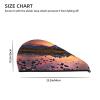 UNIOND Mountain View at Sunrise Printed Hair Drying Towel Quick Dry Absorbent Coral Velvet Dry Hair Cap with Button Fixed for Drying Long Thick Hair view 4