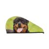 UNIOND Rottweiler Printed Hair Drying Towel Quick Dry Absorbent Coral Velvet Dry Hair Cap with Button Fixed for Drying Long Thick Hair view 1