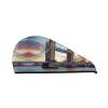 UNIOND Old Tower Bridge Printed Hair Drying Towel Quick Dry Absorbent Coral Velvet Dry Hair Cap with Button Fixed for Drying Long Thick Hair view 1