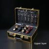 Bazargame Hairdresser salon tools,Barber Carrying Case hairdresser carrying case, hairdresser travel case trimmer carrying case with combination lock(Gold) view 2