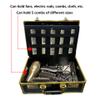 Bazargame Hairdresser salon tools,Barber Carrying Case hairdresser carrying case, hairdresser travel case trimmer carrying case with combination lock(Gold) view 4
