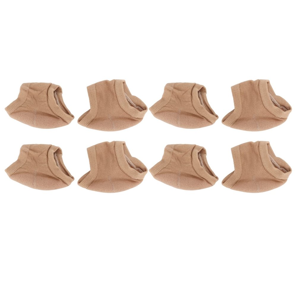 4 Pair Moisturizing Heel Socks, Stop Cracked Heels Toeless Spa Gel Socks for Foot Treatment Care, Open Toe Socks for Dry Hard Cracked Heels(Skin Color)