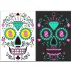 2023 New Funny Halloween Luminous Temporary Tattoos Stickers 2 Pcs,Glow In Dark Sugar Skull Face Stickers Colorful, Adults Day Of Dead Nightmare Face Tattoos Waterproof 3d Facial Party (02) view 1