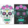 2023 New Funny Halloween Luminous Temporary Tattoos Stickers 2 Pcs,Glow In Dark Sugar Skull Face Stickers Colorful, Adults Day Of Dead Nightmare Face Tattoos Waterproof 3d Facial Party (03) view 1