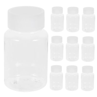 10pcs Empty Bottles with Caps Medicine Container Travel Bottle Clear Plastic Containers Makeup Containers Plastic Squeeze Bottles for Liquids Bottle Container Vial