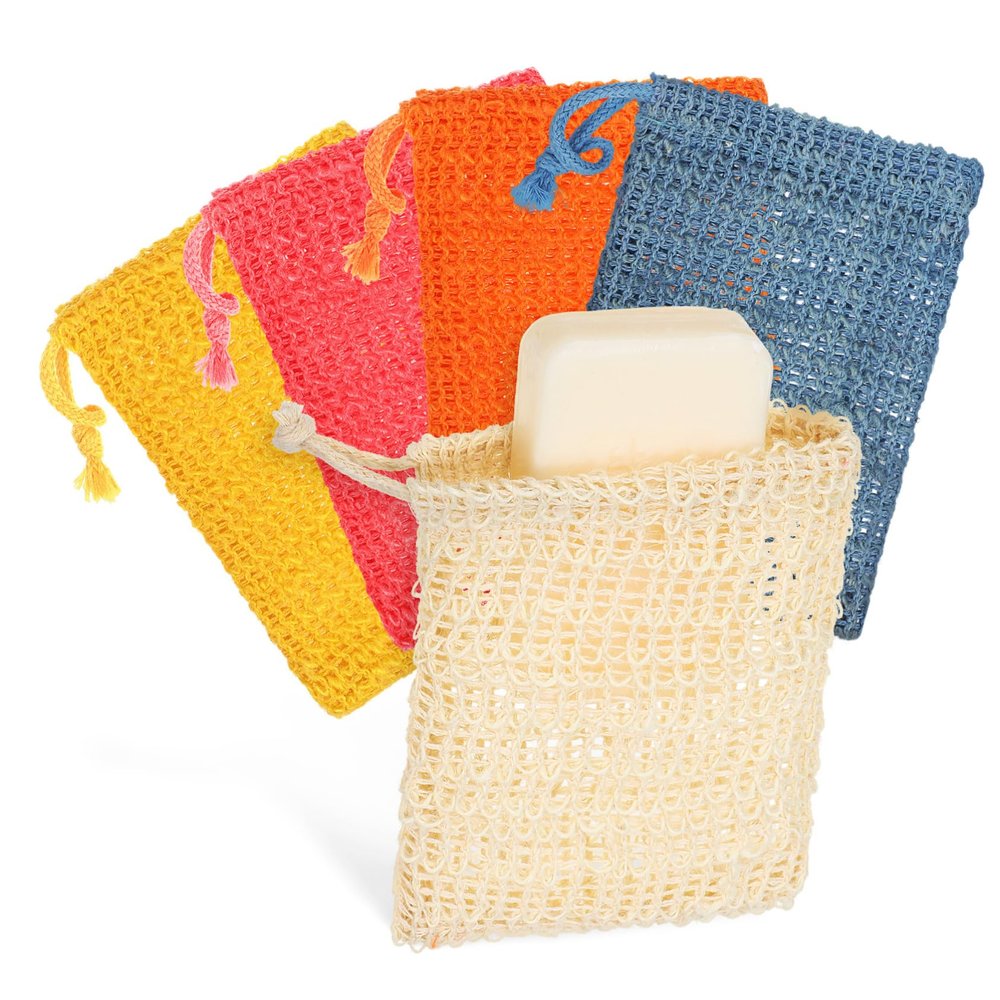 10 Pcs Bag Pouch Washing Soap Bags Body Scrubber Mesh Soap Pocket Exfoliating Soap Pouch Bags Mesh Pouch Soap Sack Laundry Bag Drawstring