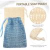 10 Pcs Bag Pouch Washing Soap Bags Body Scrubber Mesh Soap Pocket Exfoliating Soap Pouch Bags Mesh Pouch Soap Sack Laundry Bag Drawstring view 2